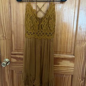 Free People Yellow Dress